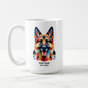 Tysk Schäferhund Pappa Grundad Datum Kaffemugg
