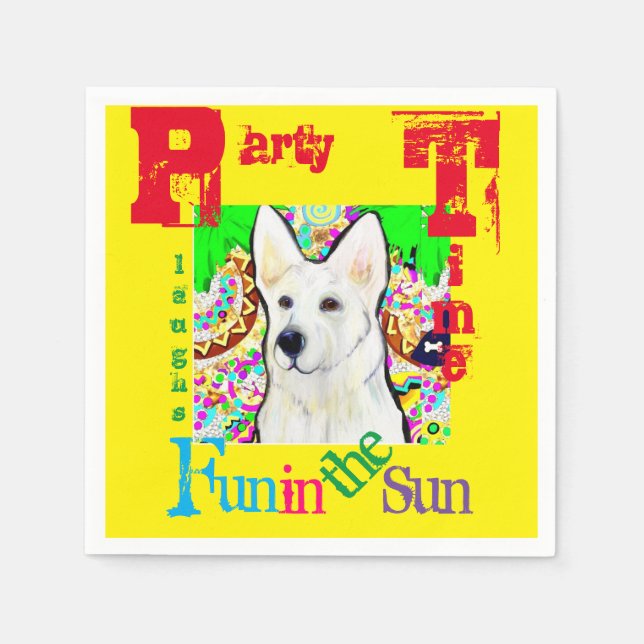 Tysk Schäferhund  Pappersservett (Framsidan)