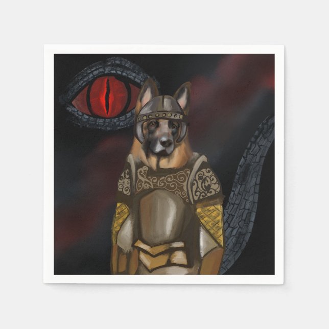 Tysk schäferhund        pappersservett (Framsidan)