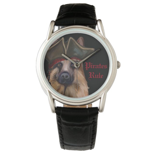 TYSK SCHÄFERHUND PIRAT ARMBANDSUR (Framsida)