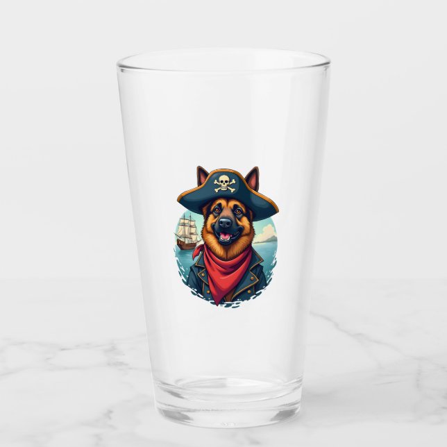 Tysk Schäferhund Pirat Kopia Glaskopp (Framsida)