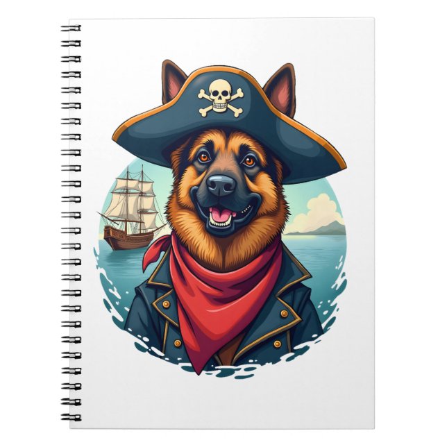 Tysk Schäferhund Piratkopia Anteckningsbok (Framsidan)
