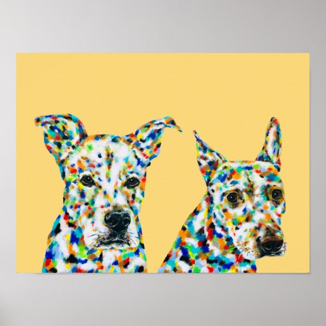 Tysk schäferhund Shar pei och Pitbull Lab Mix  Aff Poster (Framsidan)