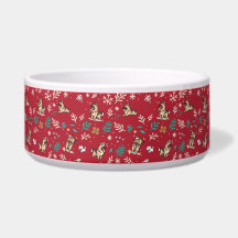 Tysk Schäferhund Skål Jul Söt Kawaii