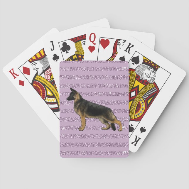 Tysk schäferhund spelkort (Baksidan)