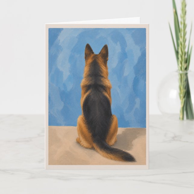 Tysk Schäferhund Sympatikort för Husdjur Kort (Framsida)