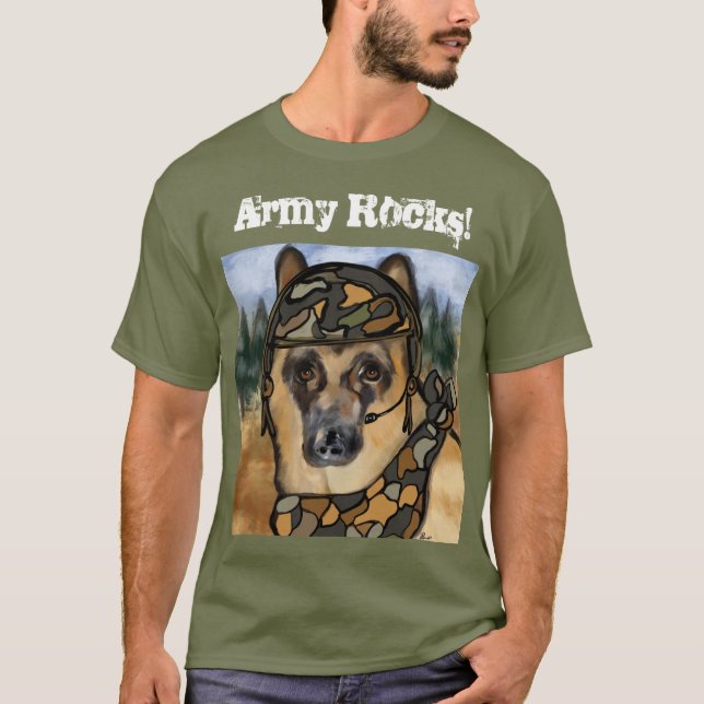 TYSK SCHÄFERHUND     T SHIRT (Framsida)