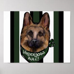 Tysk Schäferhund Underdog Poster