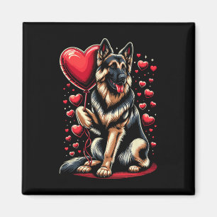 Tysk schäferhund valentin dag hundägare Välkommen Magnet