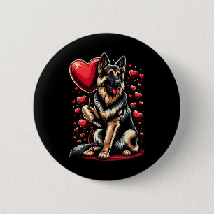Tysk Schäferhund Valentine Dag Hundägare Väl Knapp