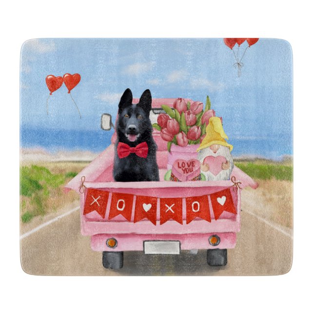 Tysk schäferhund Valentine hjärtdag lastbil hjärta (Framsidan)
