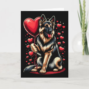 Tysk schäferhund valentinens dag hundägare Värde Kort