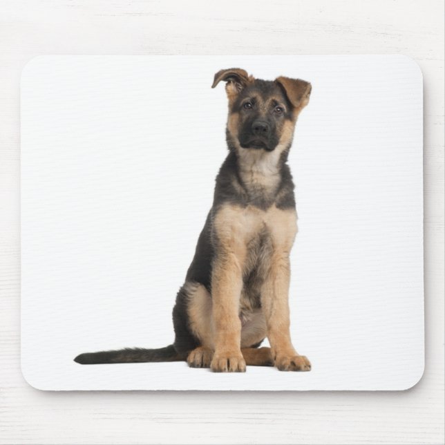 Tysk Schäferhund Valp Datormusmatta Musmatta (Framsidan)