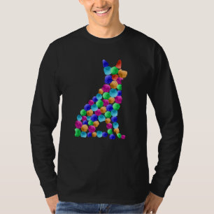 Tysk schäferhund Vattenfärg prick konst T Shirt