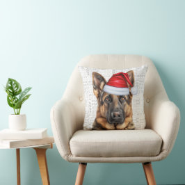 Tysk Schäferhund Vattenfärg Woof Jul Kudde