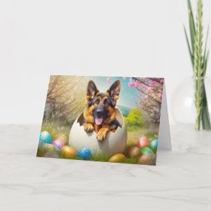 Tysk schäferhund vikad julkort helgkort