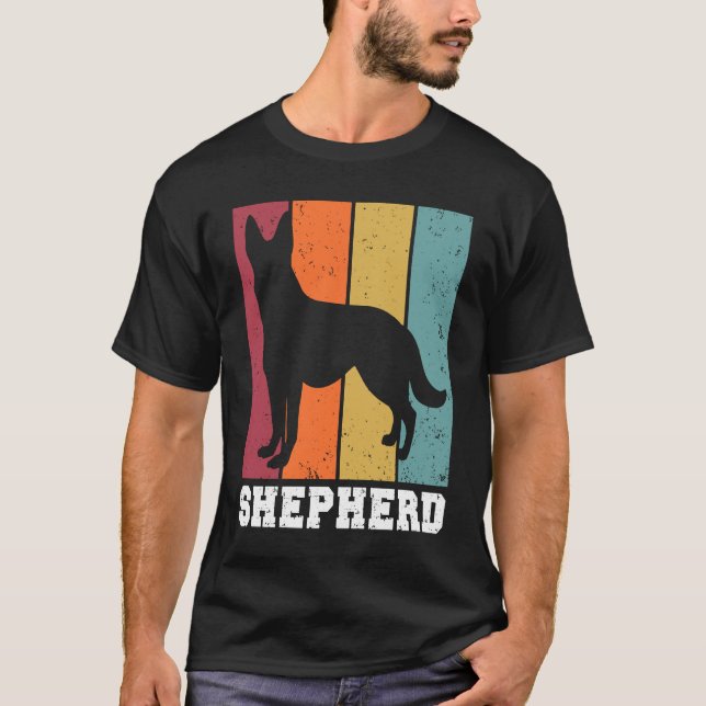 Tysk schäferhund Vintage  2 T Shirt (Framsida)