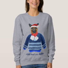 Tysk schäferhund Xmas ful jul hund mamma T Shirt
