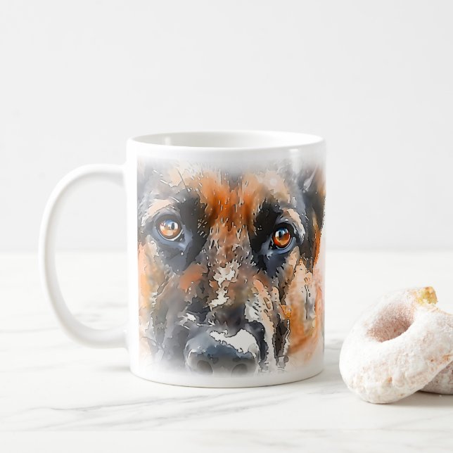 Tysk schäferhundsmamma kaffemugg (Med munk)