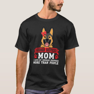 Tysk schäfermomma Jag älskar hund Husdjursägare T Shirt