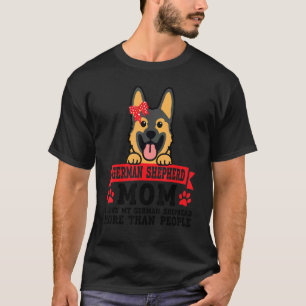 Tysk schäfermomma Jag älskar hund husdjursägare T Shirt
