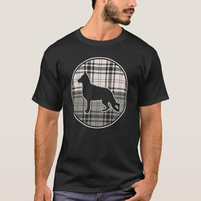 Tysk schäferpläd t shirt (Framsida)