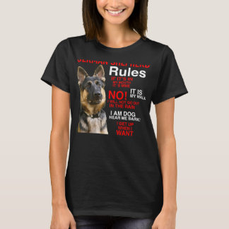 Tysk schaktherde Owner S Rule Realistic German She T Shirt