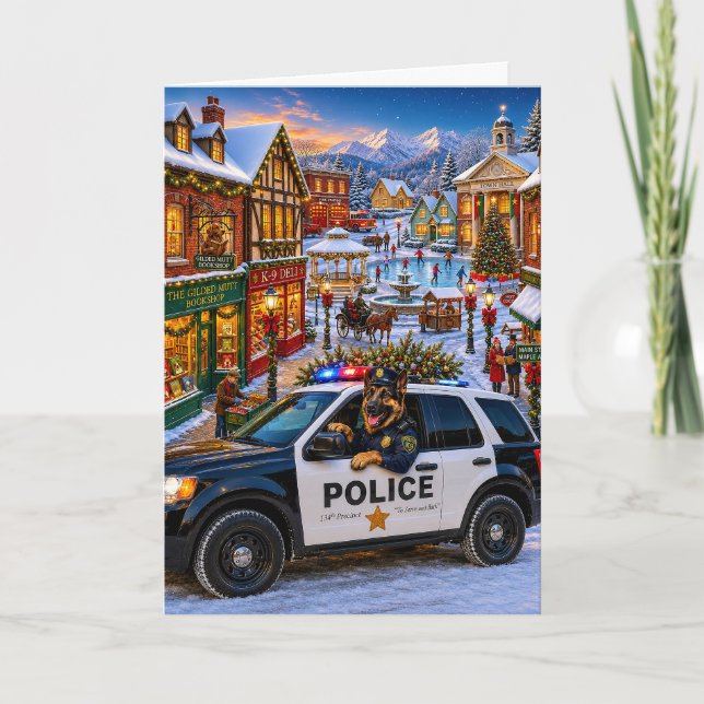 Tysk Scharpolisholiday Helgkort (Framsida)