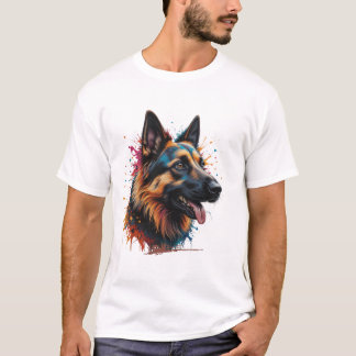 Tysk schepherd Banner Hund älskare T-Shirt