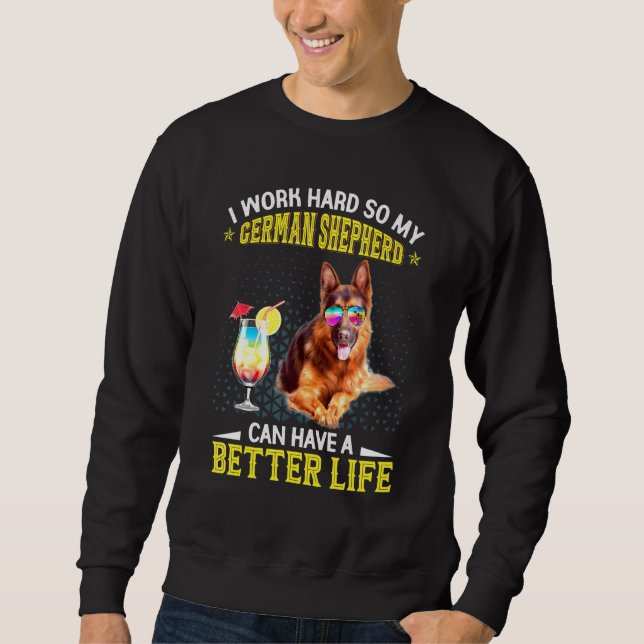 Tysk schepherd German Shepherd Lång Ärmad Tröja (Framsida)
