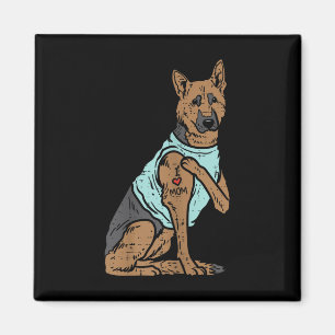 Tysk schepherd I Kärlek Mamma Tattoo K9 Hund älska Magnet