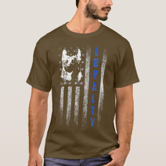 Tysk schepherd K9 Hund Blue Line Loyalty T Shirt