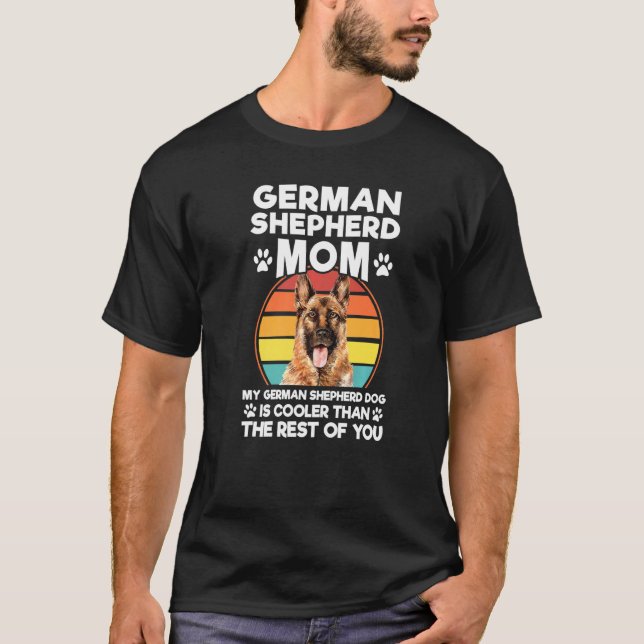 Tysk schepherd Mamma German Shepherd Hund Hund Pet T Shirt (Framsida)
