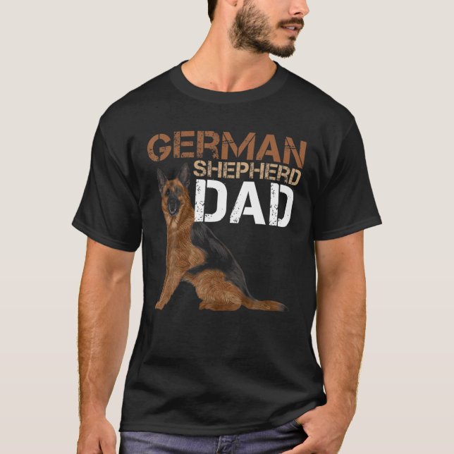 Tysk schepherd Owner Pappa Shepard German Hund äls T Shirt (Framsida)