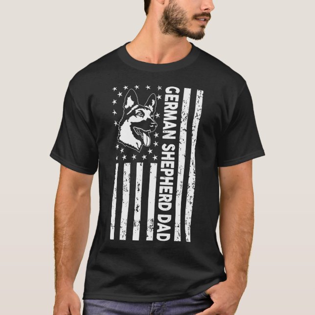 Tysk schepherd Pappa German Shepherd Hund Hund Pap T Shirt (Framsida)