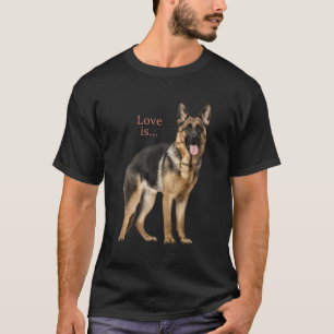Tysk schepherd Shirt Shepard Hund Mamma Pappa Kärl T