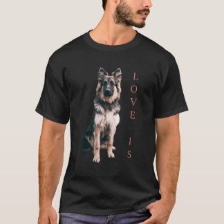 Tysk schepherd Shirt Women Manar Kids Kärlek Hund T