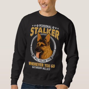 Tysk schepherd Stalker-Hund Lång Ärmad Tröja