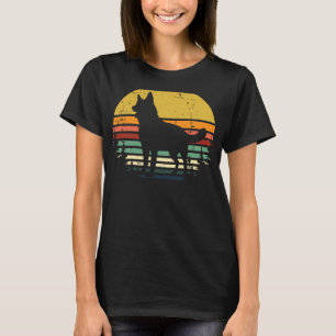 Tysk schepherd Sunset Retro German Shepherd Sunse T Shirt