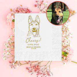 Tysk Sheperd Hund Personlig Cheers Napkins Pappersservett