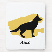 Tysk Shephard Silhouette mousepad