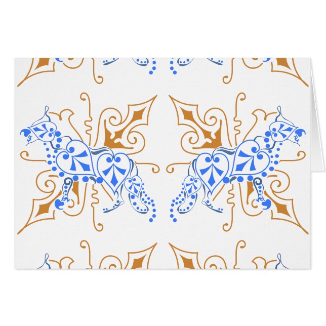 Tysk Shepherd abstrakt Hälsningskort (Framsidan Horizontal)