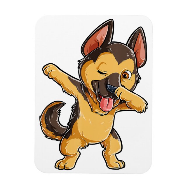 Tysk Shepherd Älskare-kylskåp, magnet (Vertikal)