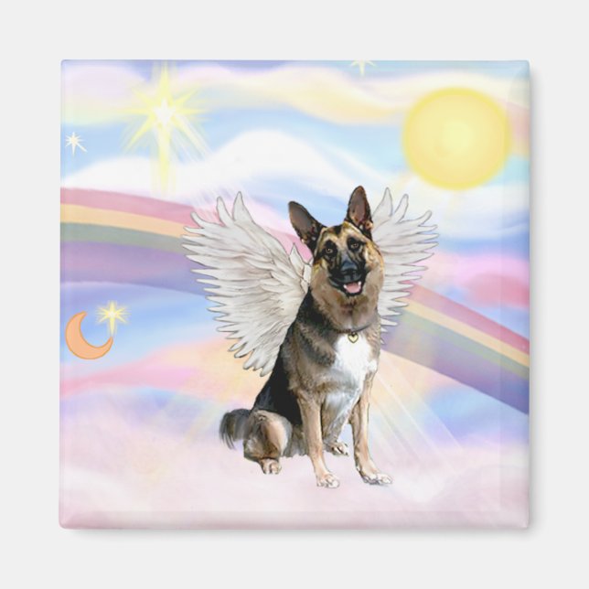 Tysk shepherd Angel (3) Magnet (Framsidan)