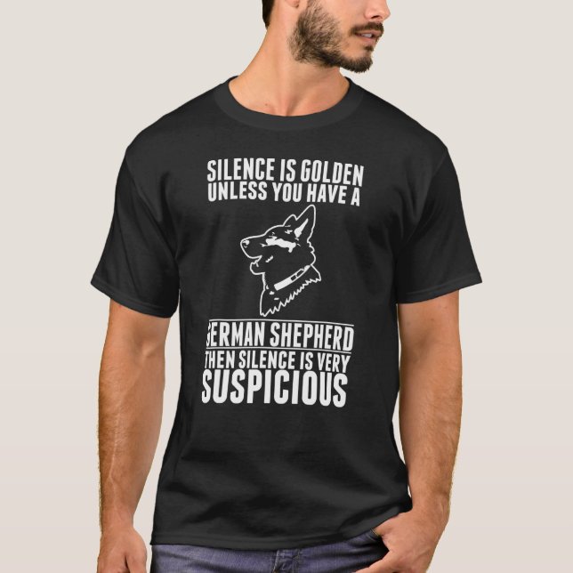 Tysk Shepherd Apparel Hund design T Shirt (Framsida)