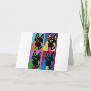 Tysk Shepherd Art Kort