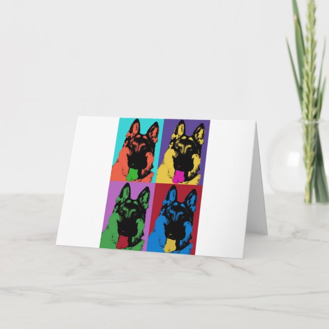 Tysk Shepherd Art Kort (Framsida)