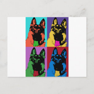 Tysk Shepherd Art Vykort