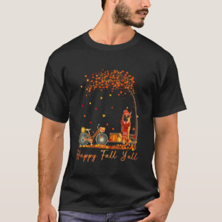 Tysk Shepherd Autumn Fall Pumpkin Lastbil Mappe Th T Shirt