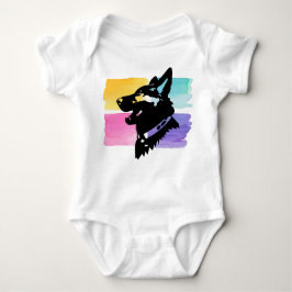 Tysk Shepherd Baby Bodykostymer Colorful T Shirt